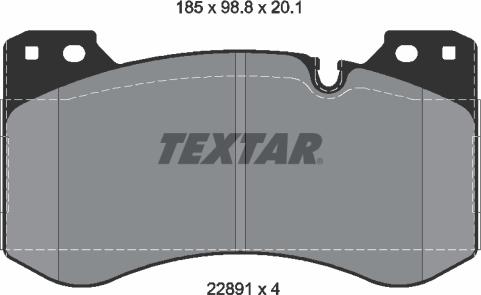 Textar 2289101 - Гальмівні колодки, дискові гальма autocars.com.ua