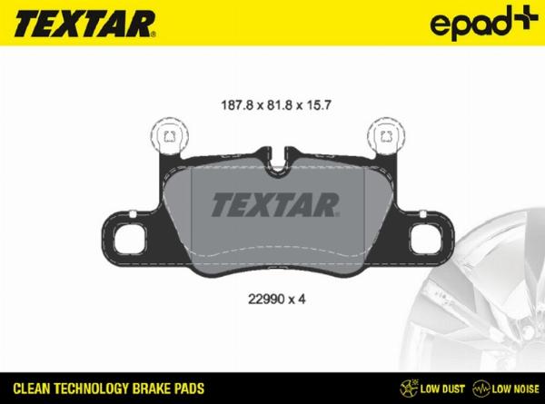 Textar 2299001CP - Гальмівні колодки, дискові гальма autocars.com.ua