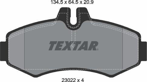 Textar 2302201 - Комплект гальмівних колодок autocars.com.ua