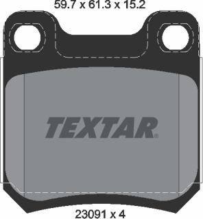 Textar 2309102 - Тормозные колодки, дисковые, комплект autodnr.net