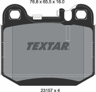 Textar 2315702 - Тормозные колодки, дисковые, комплект autodnr.net