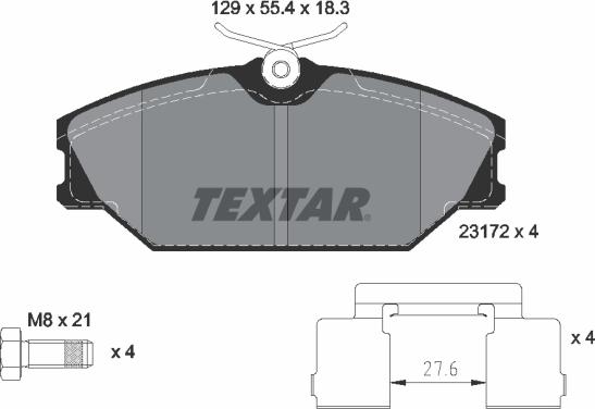 Textar 89005600 - Комплект гальм, дисковий гальмівний механізм autocars.com.ua