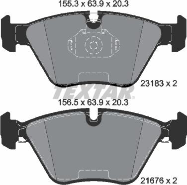 Textar 2318381 - Тормозные колодки, дисковые, комплект avtokuzovplus.com.ua