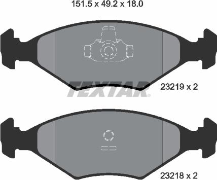 Textar 2321901 - Тормозные колодки, дисковые, комплект autodnr.net