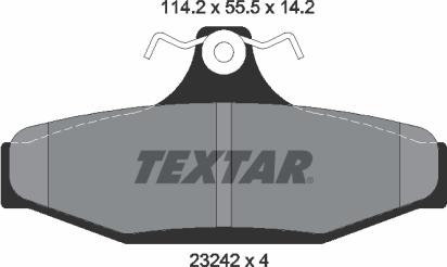 Textar 2324204 - Гальмівні колодки, дискові гальма autocars.com.ua