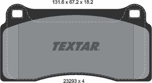 Textar 2329301 - Гальмівні колодки, дискові гальма autocars.com.ua