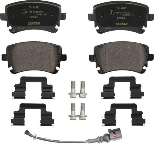 Textar 2332602 - Гальмівні колодки, дискові гальма autocars.com.ua