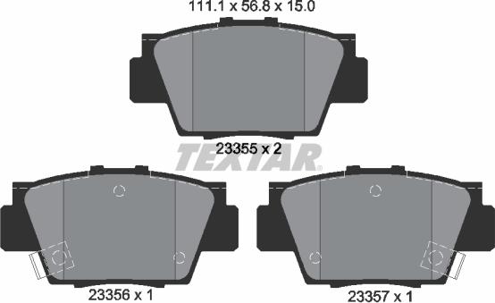 Textar 2335501 - Тормозные колодки, дисковые, комплект autodnr.net