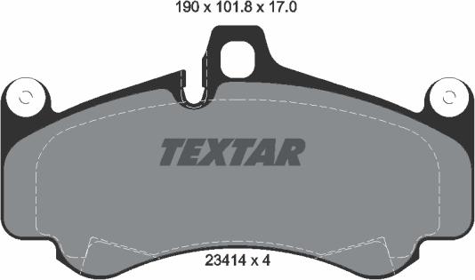 Textar 2341401 - Гальмівні колодки, дискові гальма autocars.com.ua