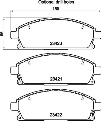 Textar 2342003 - Тормозные колодки, дисковые, комплект avtokuzovplus.com.ua