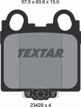 Textar 2342901 - Гальмівні колодки, дискові гальма autocars.com.ua