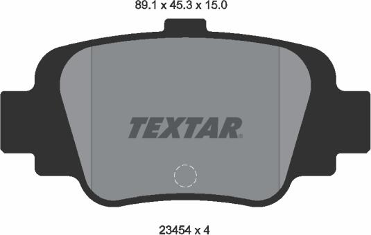 Textar 2345401 - Тормозные колодки, дисковые, комплект autodnr.net