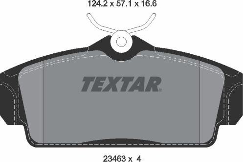 Textar 2346302 - Гальмівні колодки, дискові гальма autocars.com.ua