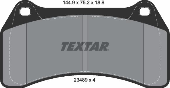 Textar 2348901 - Гальмівні колодки, дискові гальма autocars.com.ua