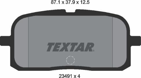 Textar 2349101 - Гальмівні колодки, дискові гальма autocars.com.ua