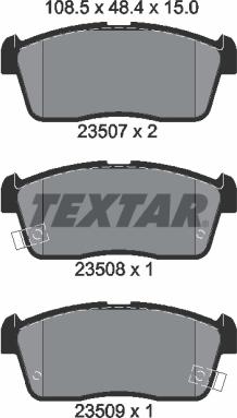 Textar 2350701 - Гальмівні колодки, дискові гальма autocars.com.ua
