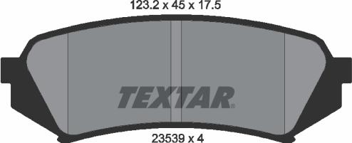 Textar 2353902 - Гальмівні колодки, дискові гальма autocars.com.ua