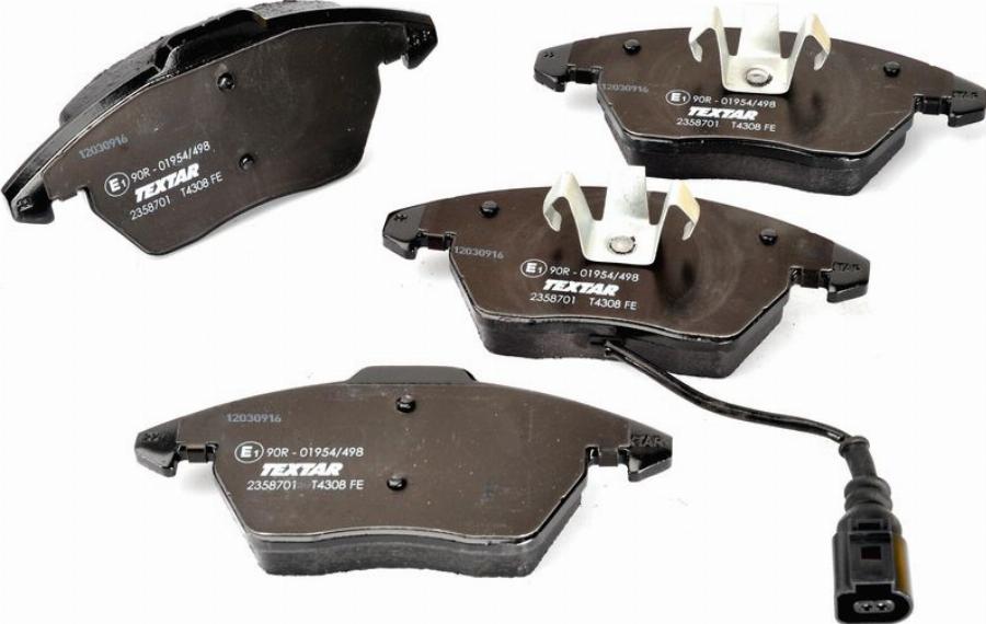 Textar 2358701 - Гальмівні колодки, дискові гальма autocars.com.ua