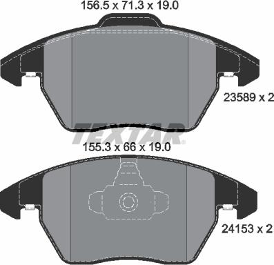 Textar 2358901 - Тормозные колодки, дисковые, комплект autodnr.net