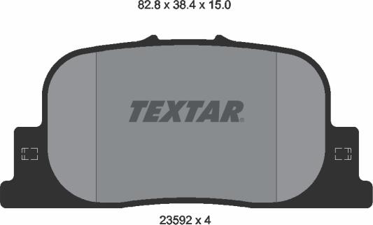 Textar 2359201 - Гальмівні колодки, дискові гальма autocars.com.ua