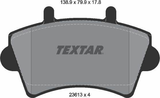 Textar 89007800 - Комплект гальм, дисковий гальмівний механізм autocars.com.ua