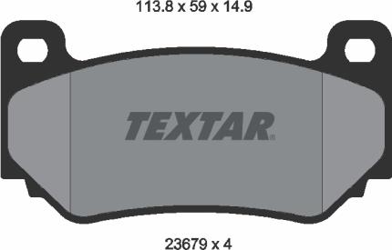 Textar 2367901 - Тормозные колодки, дисковые, комплект avtokuzovplus.com.ua