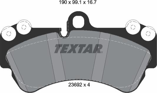 Textar 2369202 - Комплект гальмівних колодок autocars.com.ua