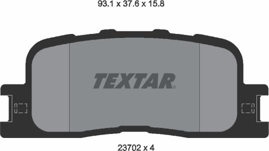 Textar 2370201 - Тормозные колодки, дисковые, комплект autodnr.net