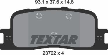 Textar 2370205 - Гальмівні колодки, дискові гальма autocars.com.ua