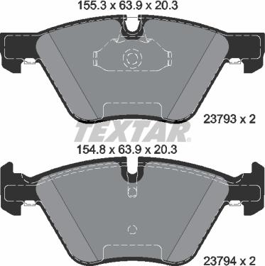 Textar 2379381 - Тормозные колодки, дисковые, комплект avtokuzovplus.com.ua