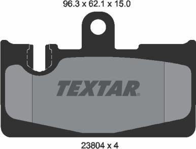 Textar 2380401 - Гальмівні колодки, дискові гальма autocars.com.ua