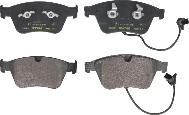 Textar 2382201 - Гальмівні колодки, дискові гальма autocars.com.ua