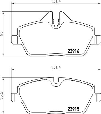 Textar 2391604 - Тормозные колодки, дисковые, комплект avtokuzovplus.com.ua