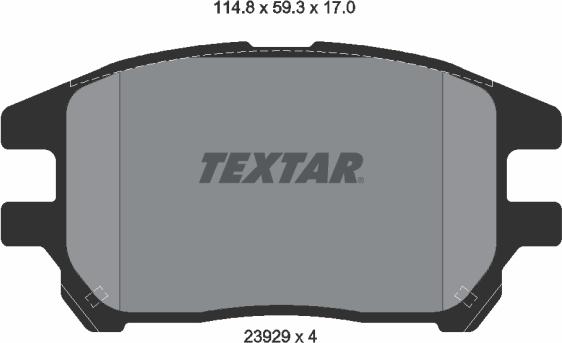 Textar 2392901 - Гальмівні колодки, дискові гальма autocars.com.ua