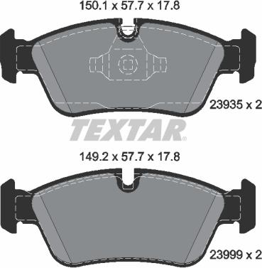 Textar 2393501 - 2393501 TEXTAR Гальмівні колодки до дисків autocars.com.ua