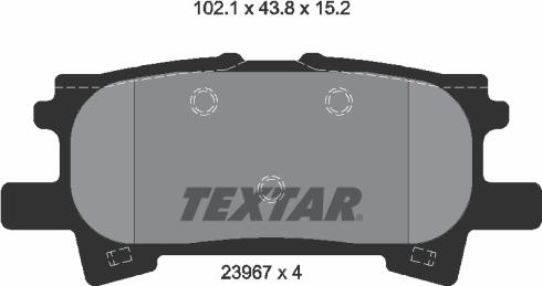 Textar 2396701 - Гальмівні колодки, дискові гальма autocars.com.ua