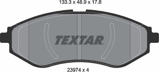 Textar 89017200 - Комплект гальм, дисковий гальмівний механізм autocars.com.ua