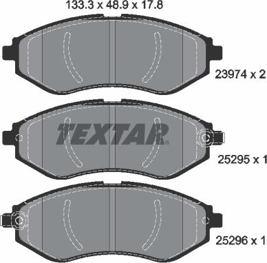 Textar 2397406 - Тормозные колодки, дисковые, комплект autodnr.net