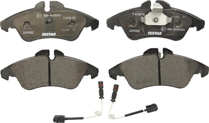 Textar 2399002 - Гальмівні колодки, дискові гальма autocars.com.ua