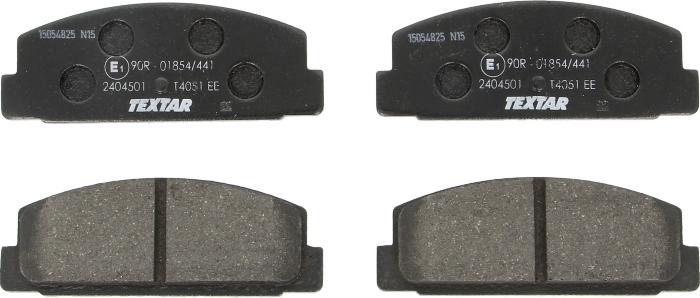Textar 2404501 - Гальмівні колодки, дискові гальма autocars.com.ua