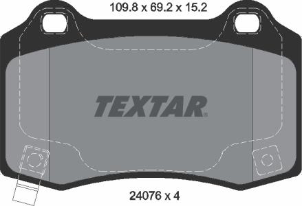 Textar 2407601 - Тормозные колодки, дисковые, комплект autodnr.net