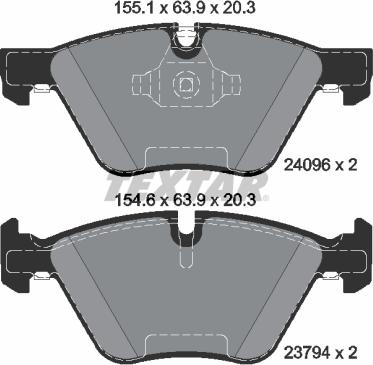 Textar 2409601 - Гальмівні колодки, дискові гальма autocars.com.ua