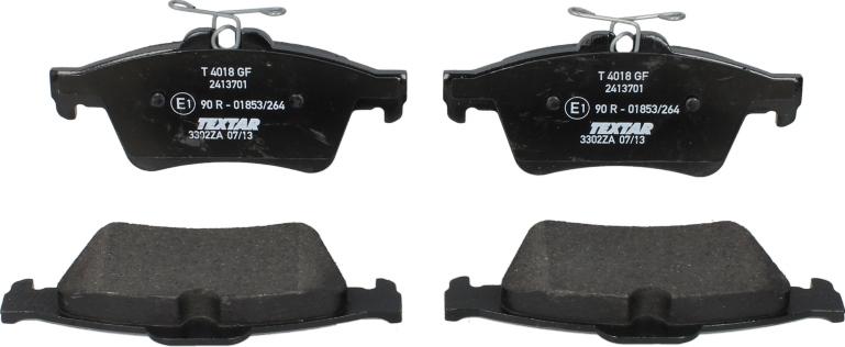 Textar 2413701 - Гальмівні колодки, дискові гальма autocars.com.ua
