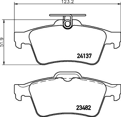 Textar 2413704 - Гальмівні колодки, дискові гальма autocars.com.ua