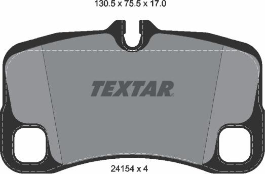 Textar 2415401 - Гальмівні колодки, дискові гальма autocars.com.ua