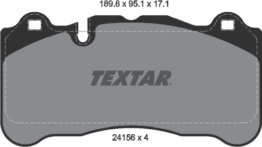 Textar 2415601 - Гальмівні колодки, дискові гальма autocars.com.ua