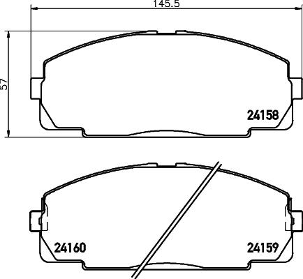 Textar 2415801 - Тормозные колодки, дисковые, комплект autodnr.net