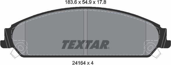 Textar 2416401 - Тормозные колодки, дисковые, комплект autodnr.net