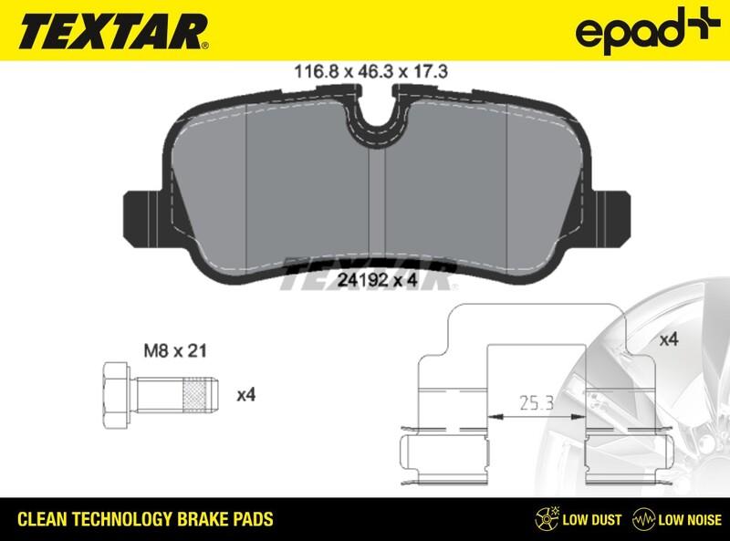 Textar 2419201CP - Гальмівні колодки, дискові гальма autocars.com.ua