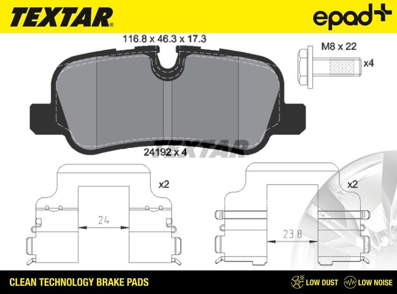 Textar 2419204CP - Гальмівні колодки, дискові гальма autocars.com.ua